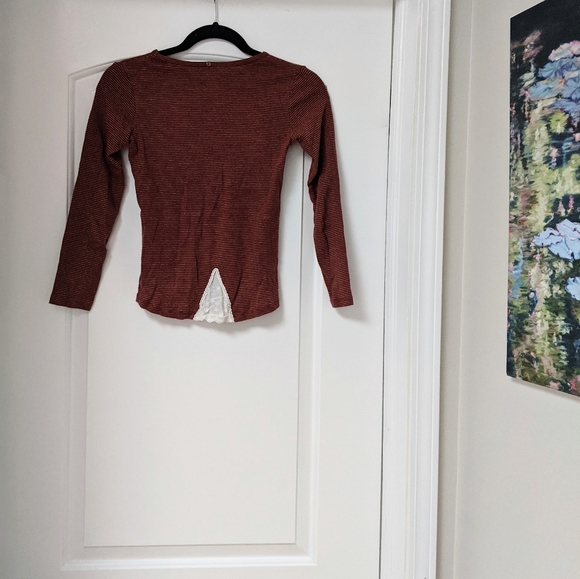 Perimitz Girls Long Sleeves Stripes 3D decoration Top - Picture 2 of 16